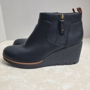 Dr. Scholl's Black Bianca Wedge Ankle Boots